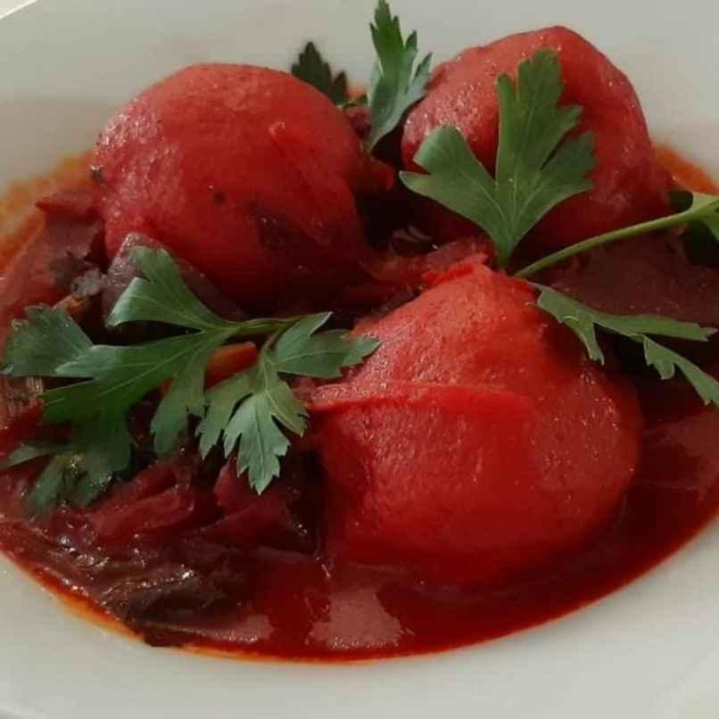 קובה סלק במילוי בשר או פטריות וחומוס