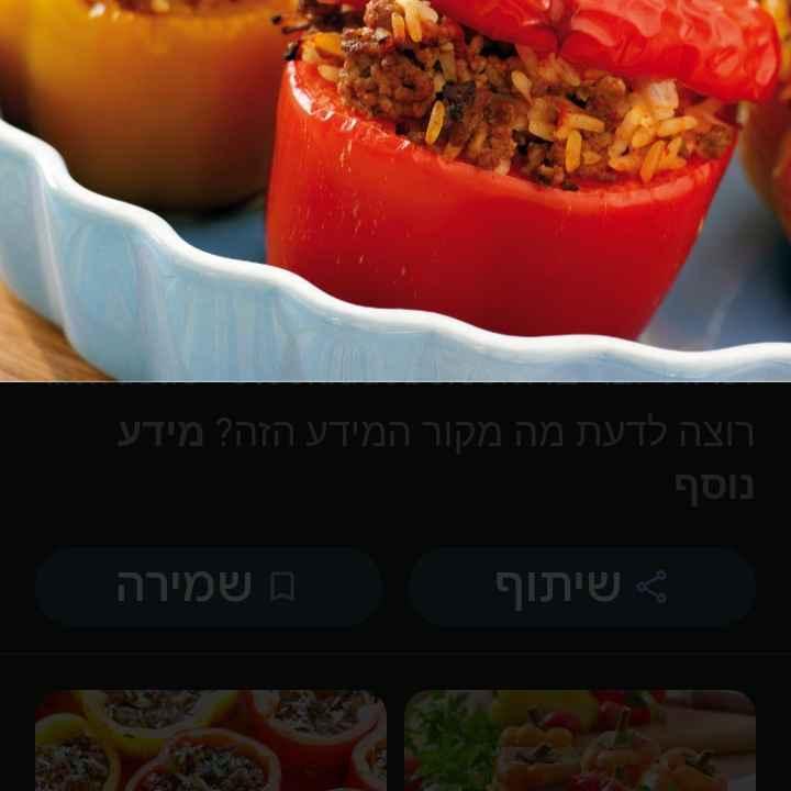 סיר ממולאים בגמבות או ירקות לבחירה בשרי